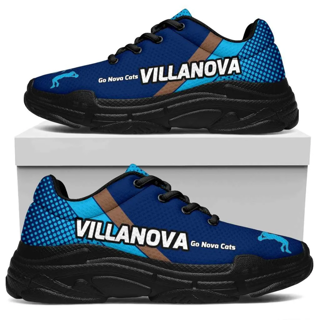Villanova Go Nova Cats Basketball Fan Chunky Walking Shoes