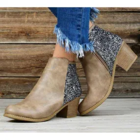 Vintage Zipper Fashion Ankle Boots