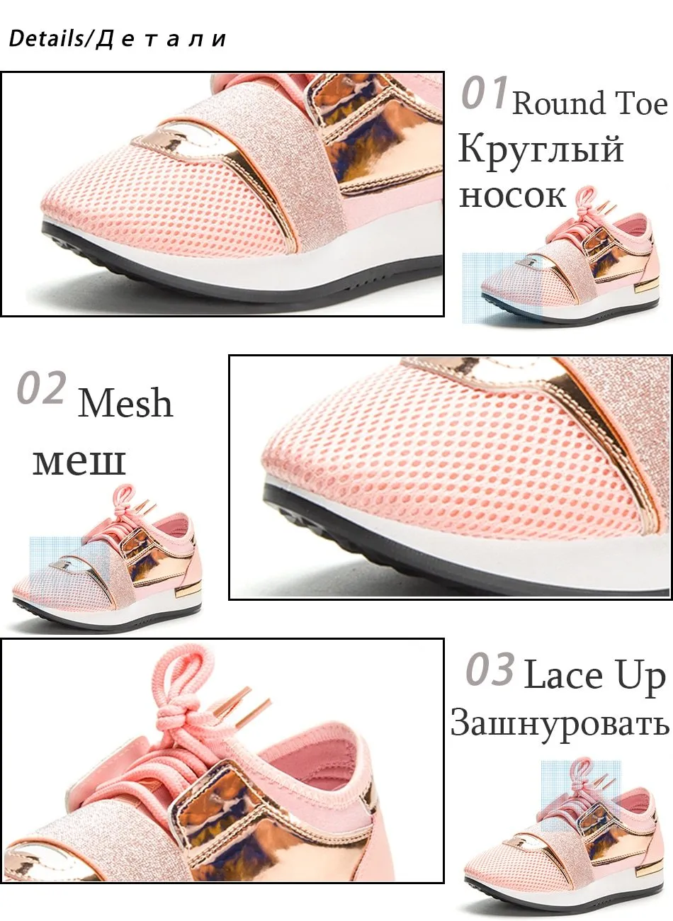 Women Sneakers New Spring Fashion Pu Leather Platform shoes Ladies Trainers Femme Women Casual girls