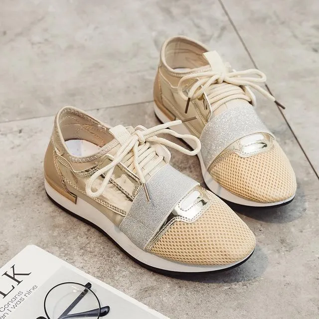 Women Sneakers New Spring Fashion Pu Leather Platform shoes Ladies Trainers Femme Women Casual girls