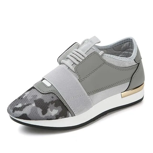 Women Sneakers New Spring Fashion Pu Leather Platform shoes Ladies Trainers Femme Women Casual girls
