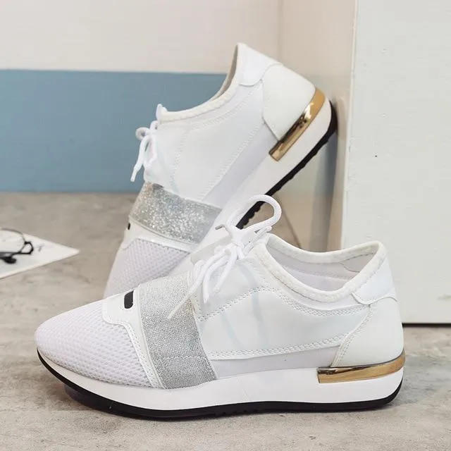 Women Sneakers New Spring Fashion Pu Leather Platform shoes Ladies Trainers Femme Women Casual girls