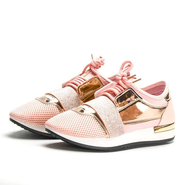 Women Sneakers New Spring Fashion Pu Leather Platform shoes Ladies Trainers Femme Women Casual girls