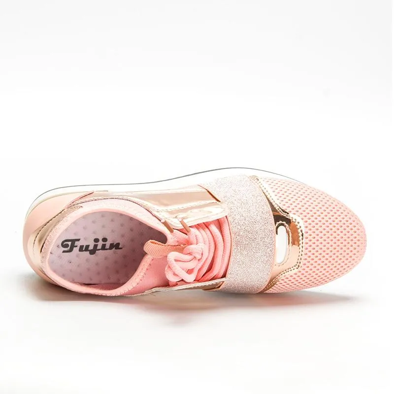 Women Sneakers New Spring Fashion Pu Leather Platform shoes Ladies Trainers Femme Women Casual girls