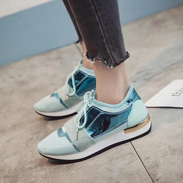 Women Sneakers New Spring Fashion Pu Leather Platform shoes Ladies Trainers Femme Women Casual girls