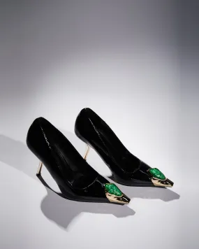 Xue Rhinestone Toe Pumps In Black